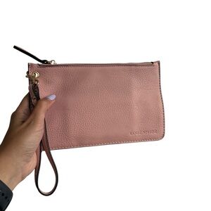 Louenhide Pink Vegan Leather Wristlet One Size